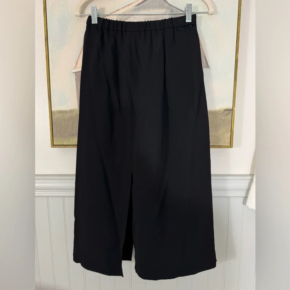 FORTE_FORTE Italy Black Split Side Midi Skirt Size 3
